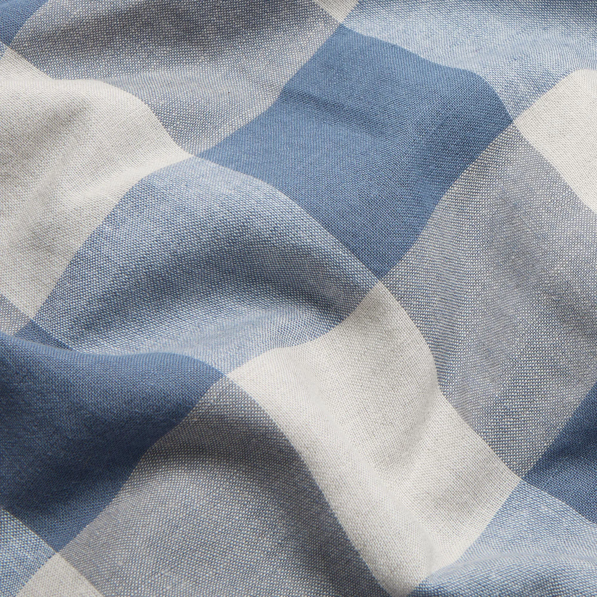 Blueberry Emsworth Plaid Linen Blend Pillowcase (Pair)