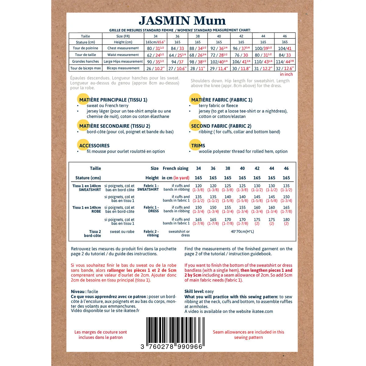 JASMIN Duo Sweatshirt   Dress - Girl   Mum - PDF Sewing Pattern