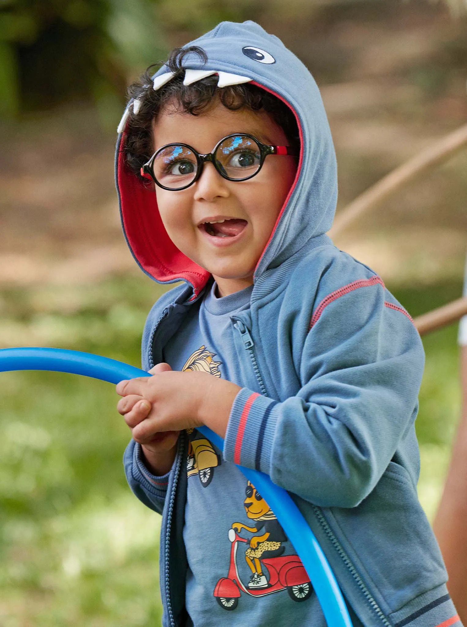 Shark Applique Kids Hoodie