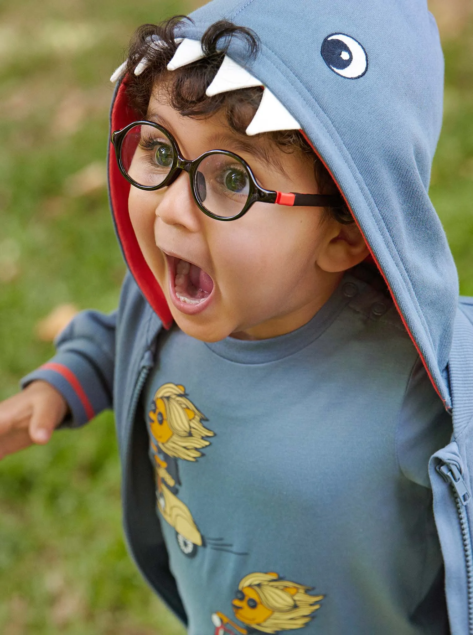 Shark Applique Kids Hoodie