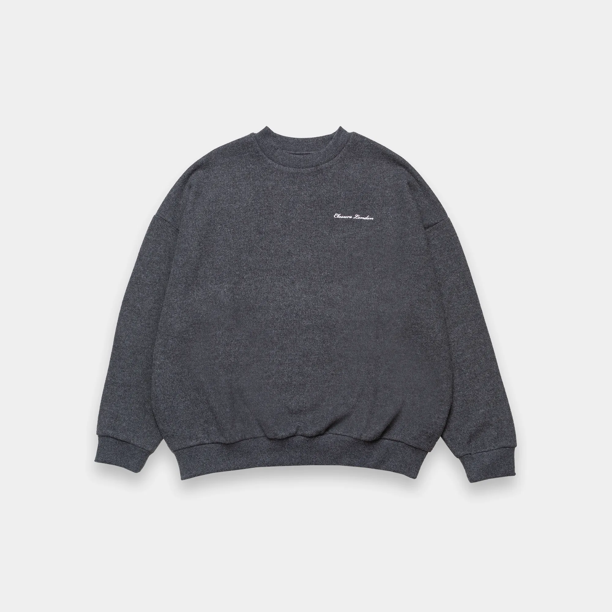 Soft Knit Crewneck I Charcoal