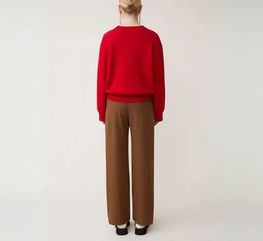 Suncoo - Pikilo Paris Logo Crewneck Sweater in Rouge